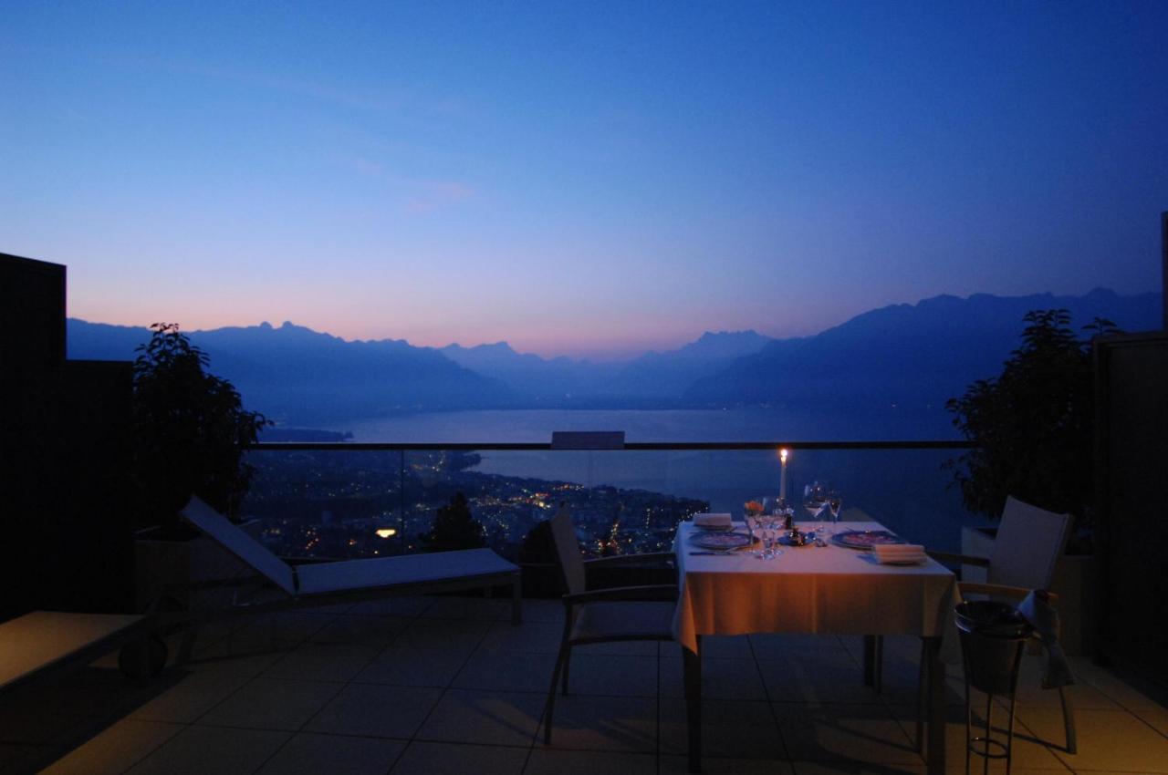 Le Mirador Resort & Spa Mont Pelerin Exterior photo View from the restaurant
